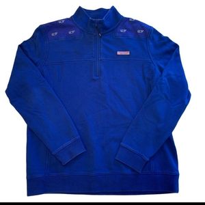 Vinyard Vines, Speckled Whale, pullover 1/4 zip, Medium.
